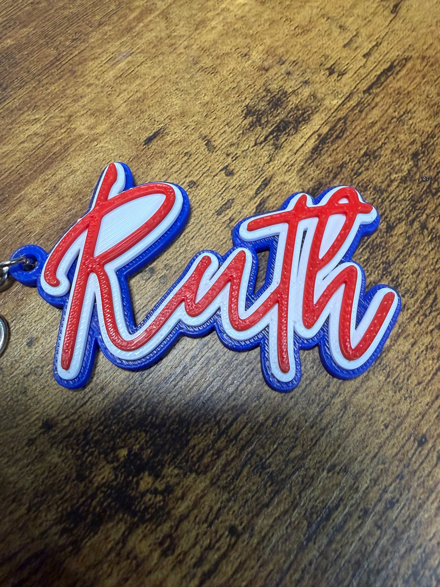Football Colours Name Keyring