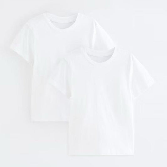 Kids White 100% Cotton T-Shirt