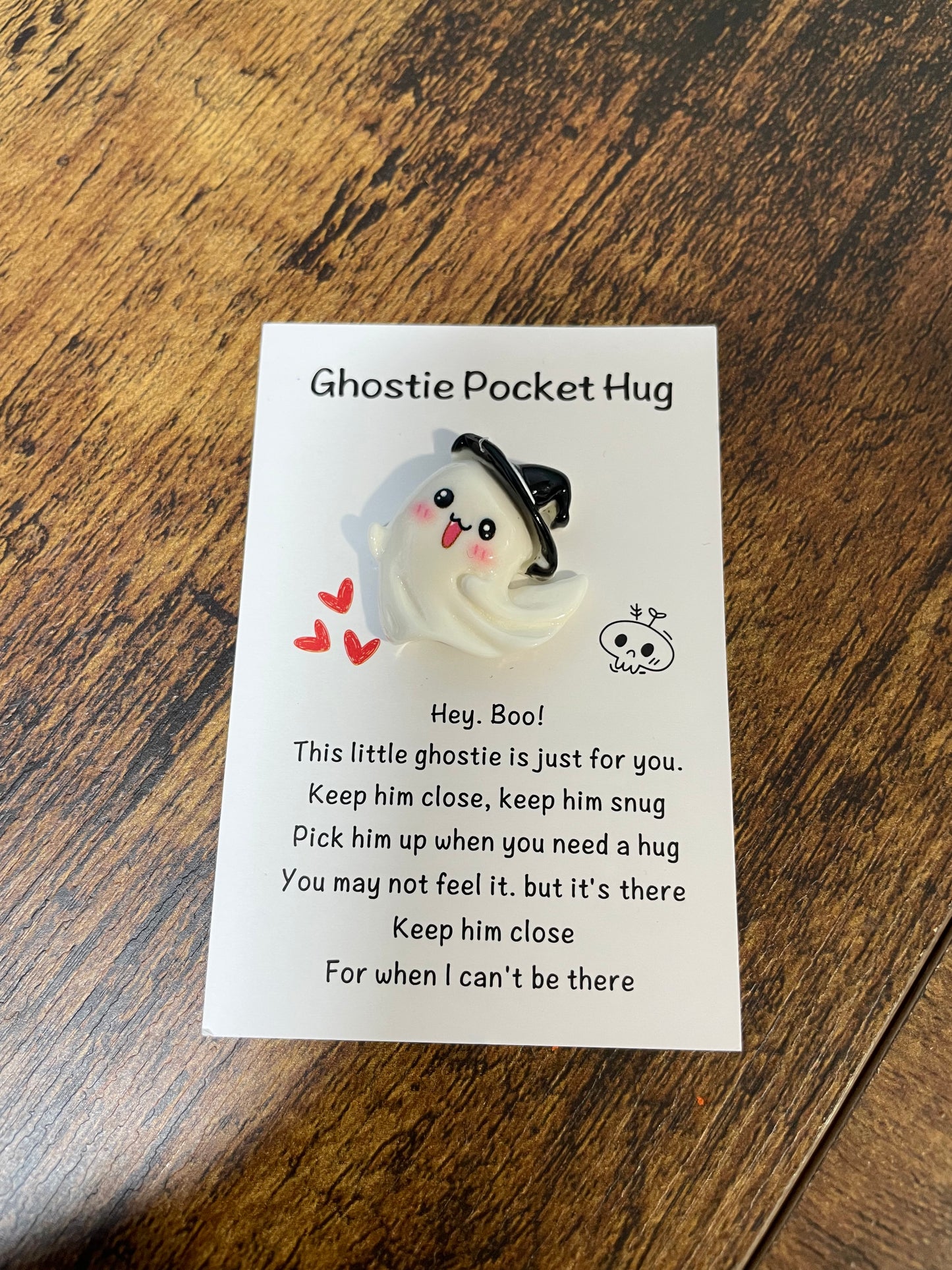 Ghostie Pocket Hug - Black Witches Hat
