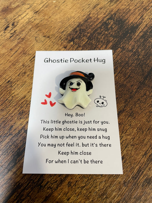 Ghostie Pocket Hug - Happy Ghost