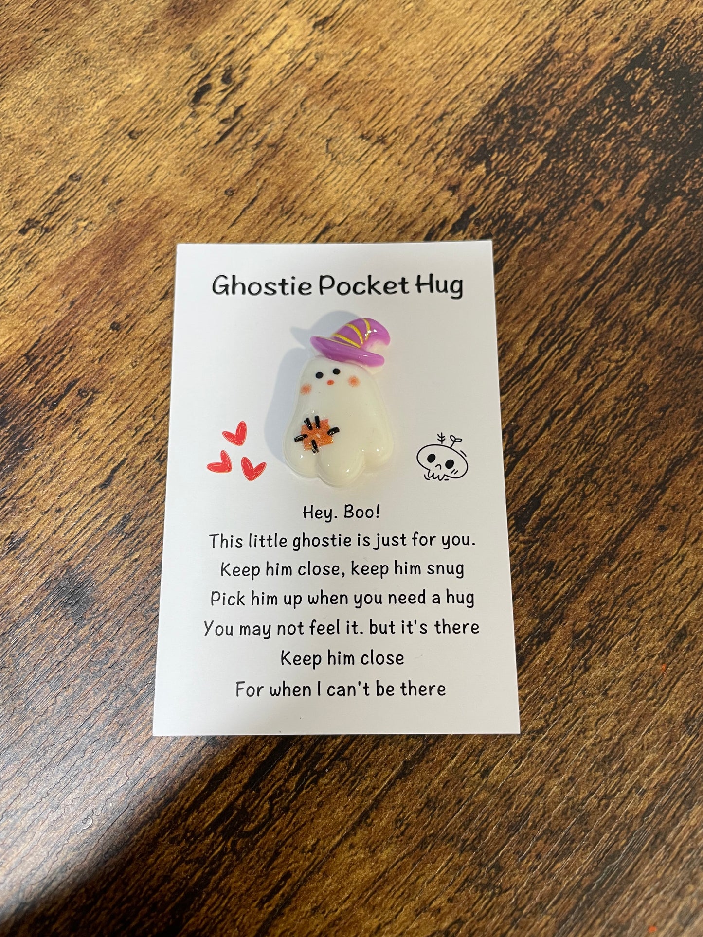Ghostie Pocket Hug - Purple Witches Hat