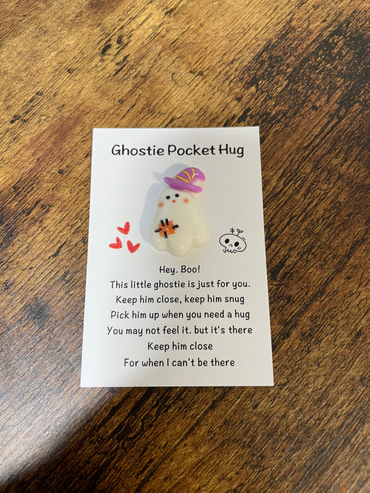 Ghostie Pocket Hug - Pink Witches Hat