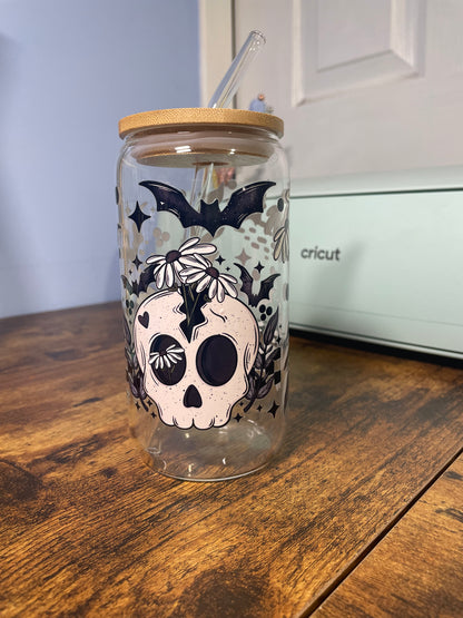 Spooky Skull & Bats