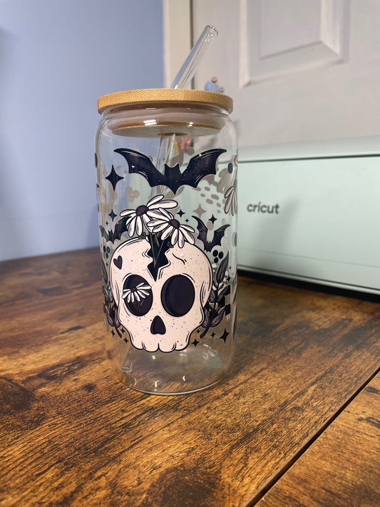 Spooky Skull & Bats