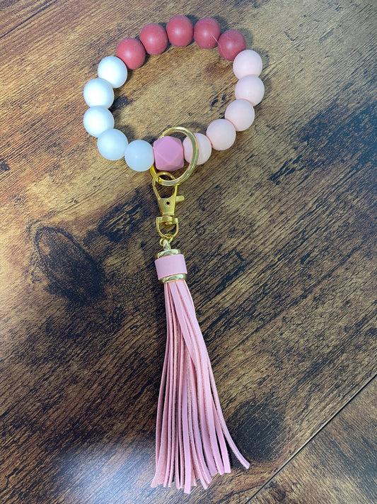 Pink Silicone Wristlet