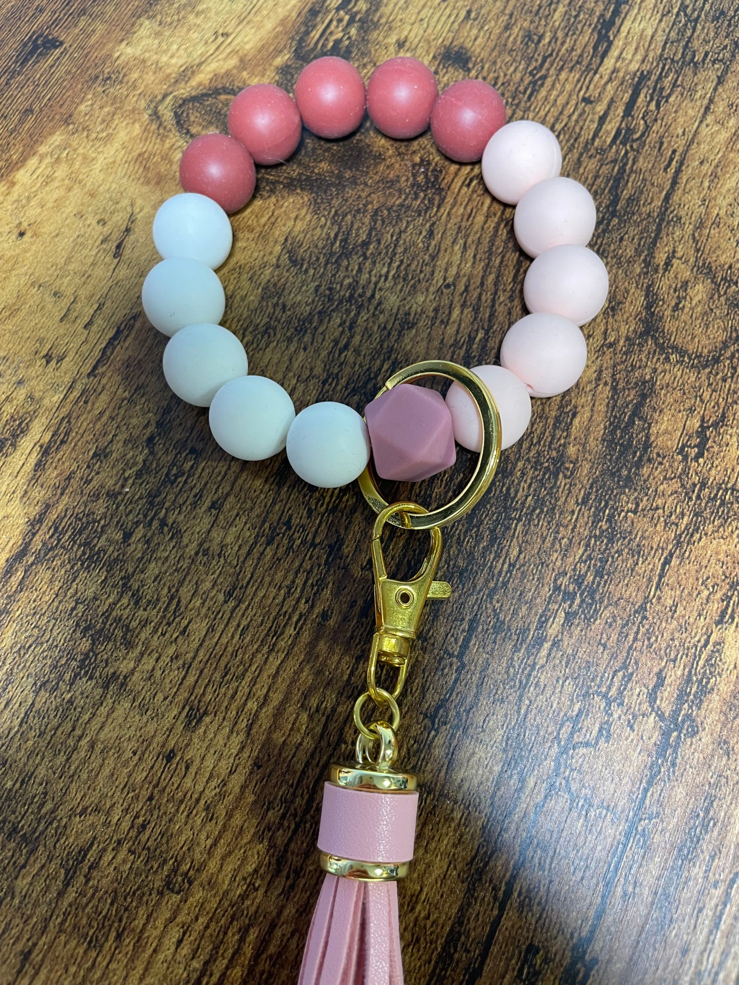 Pink Silicone Wristlet