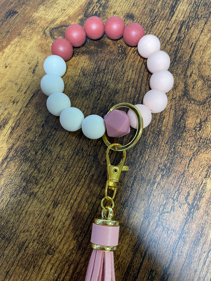 Pink Silicone Wristlet