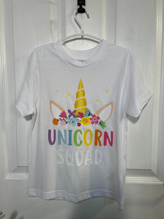 3-4 Years Kids 100% Cotton T-Shirt - Unicorn Squad