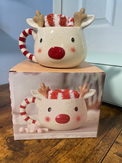 Reindeer Mug & Socks Set