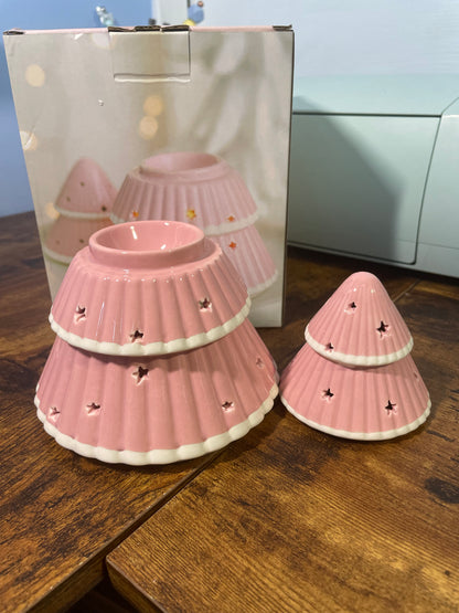 Pink Wax Melt Christmas Tree Burner
