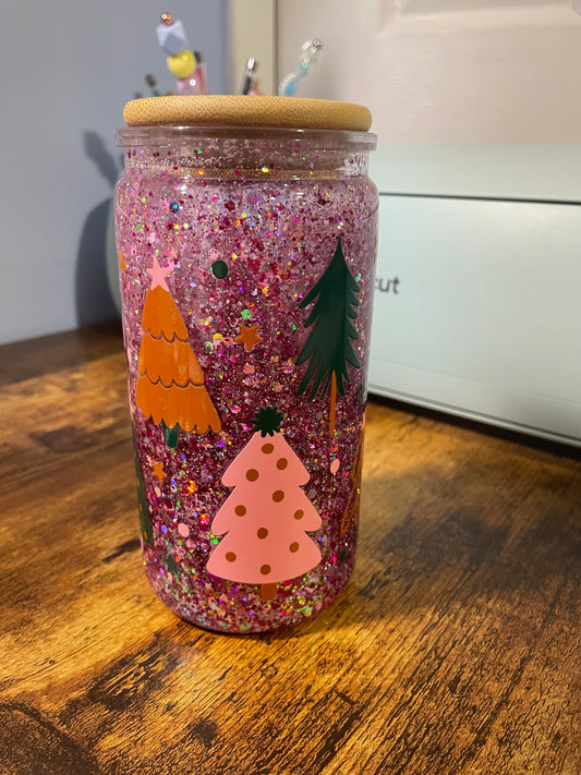 Christmas Tree 16oz Snowglobe Tumbler