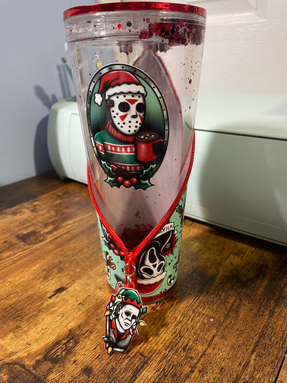 Horror Holidays 24oz Zipper Tumbler