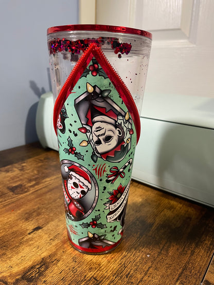 Horror Holidays 24oz Zipper Tumbler