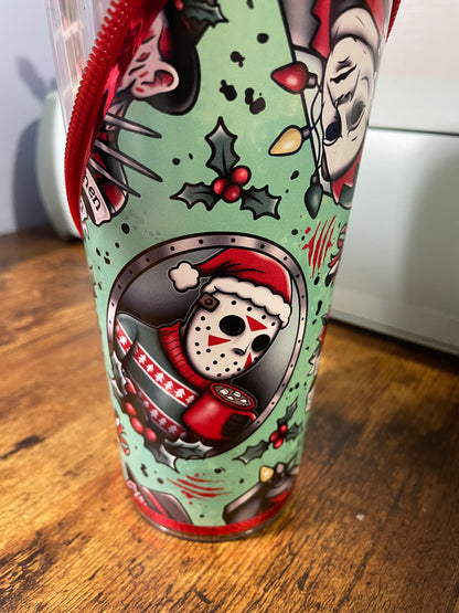 Horror Holidays 24oz Zipper Tumbler