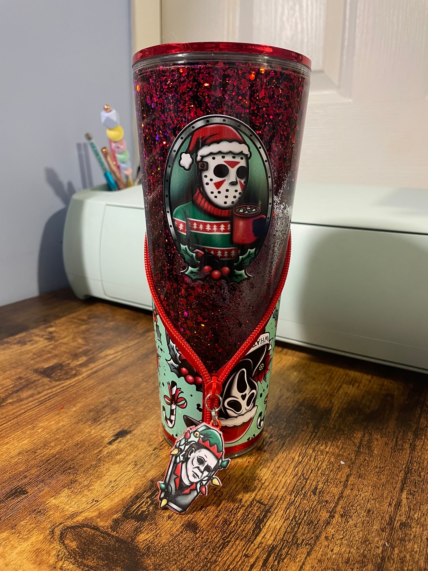 Horror Holidays 24oz Zipper Tumbler