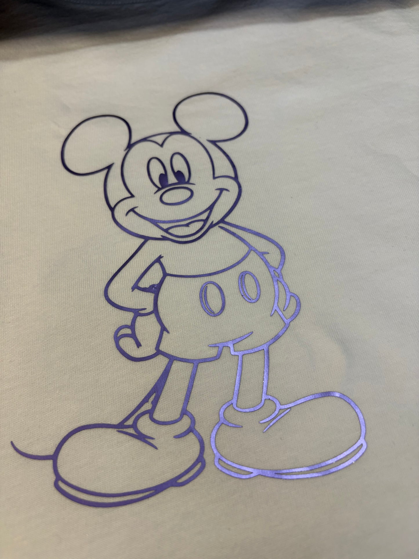 4-5 Years Purple Mickey Mouse 100% Cotton T-Shirt