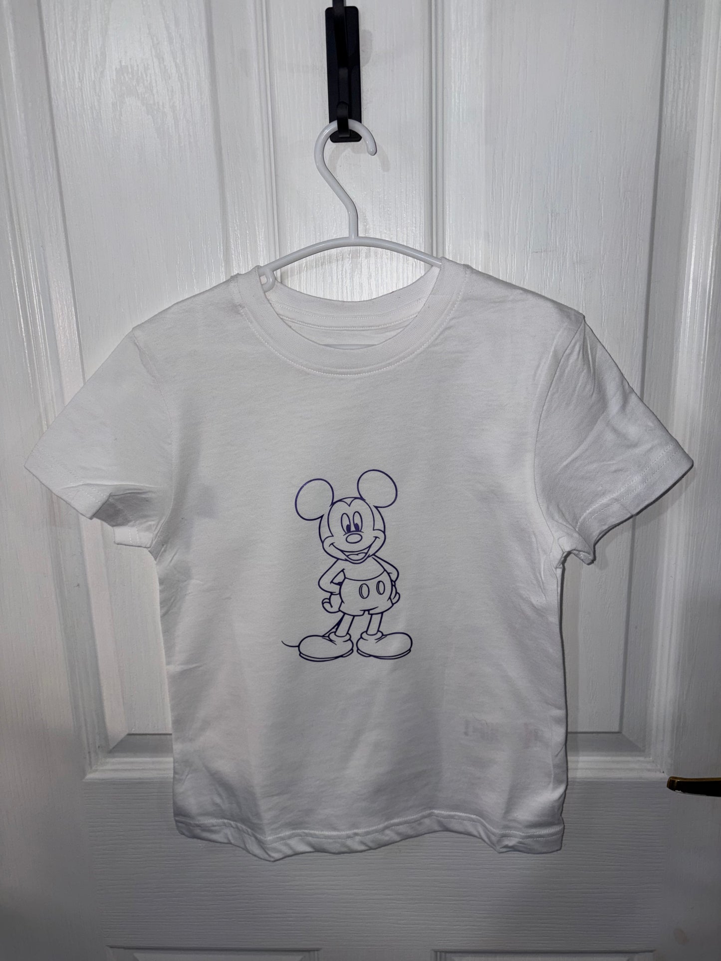 4-5 Years Purple Mickey Mouse 100% Cotton T-Shirt