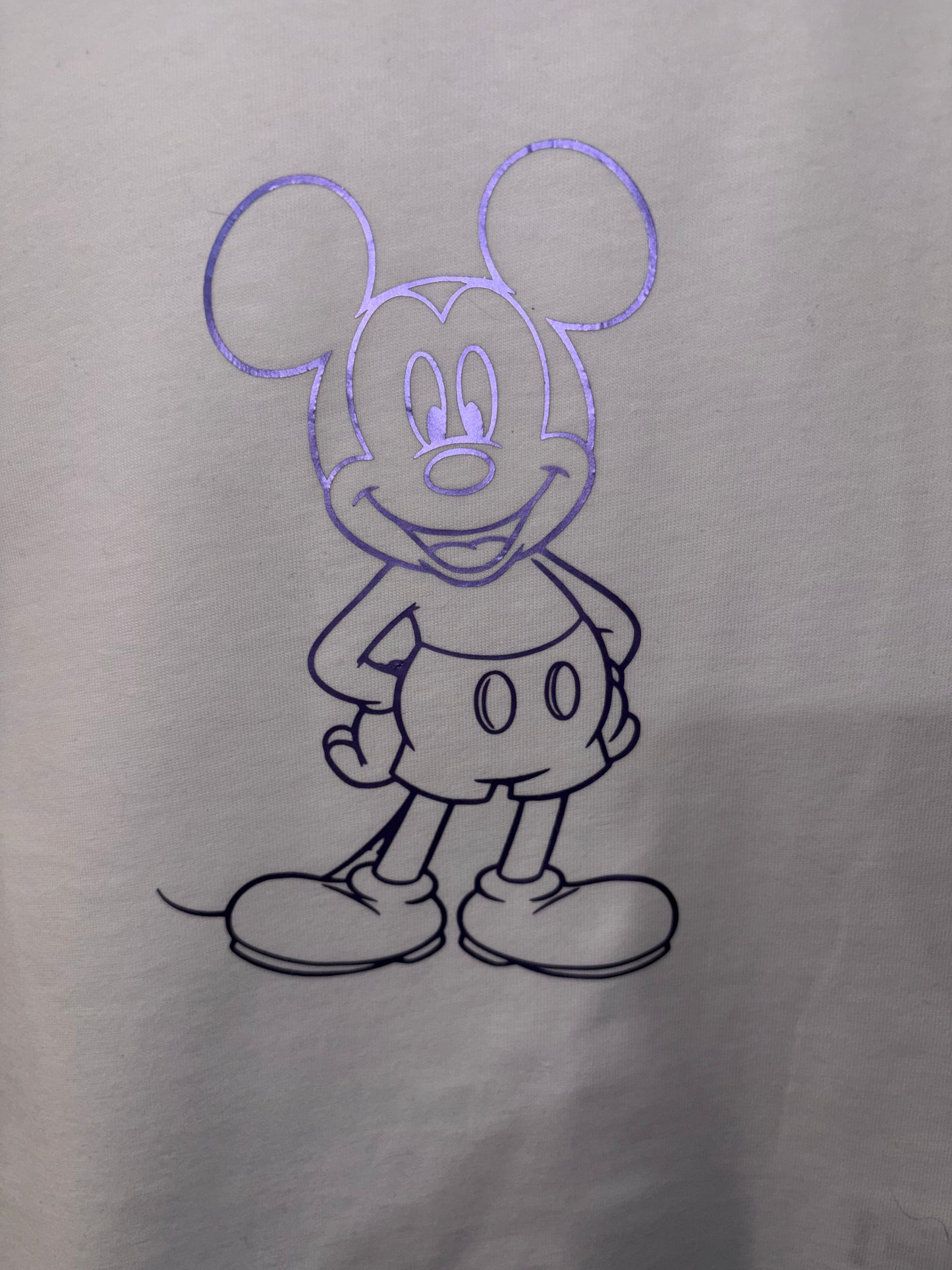 4-5 Years Purple Mickey Mouse 100% Cotton T-Shirt