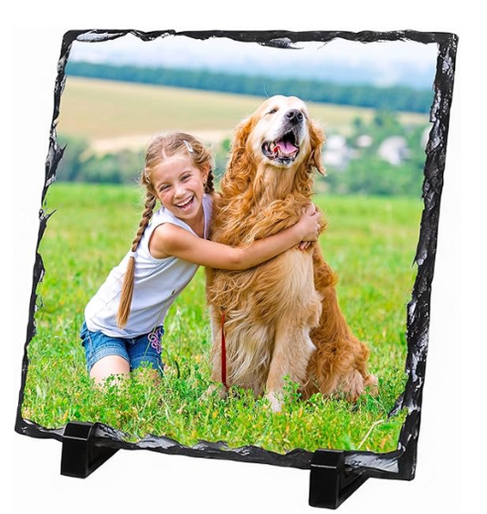 Square Rock Photo Slate 20cm